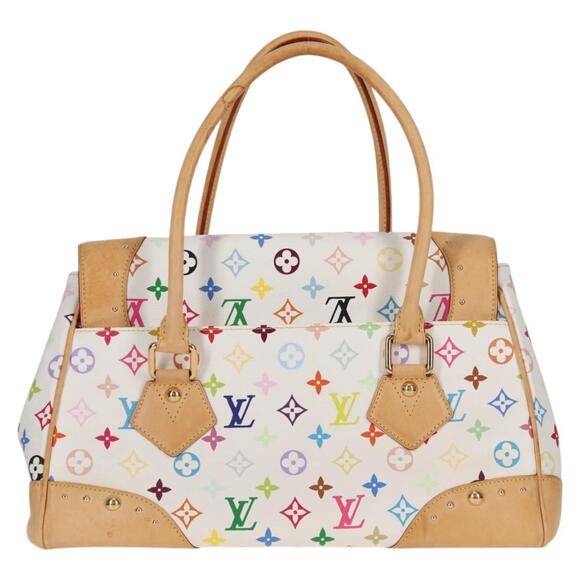 LOUIS VUITTON Monogram Multicolor Beverly GM Hand Bag White M40201 - Picture 2 of 16